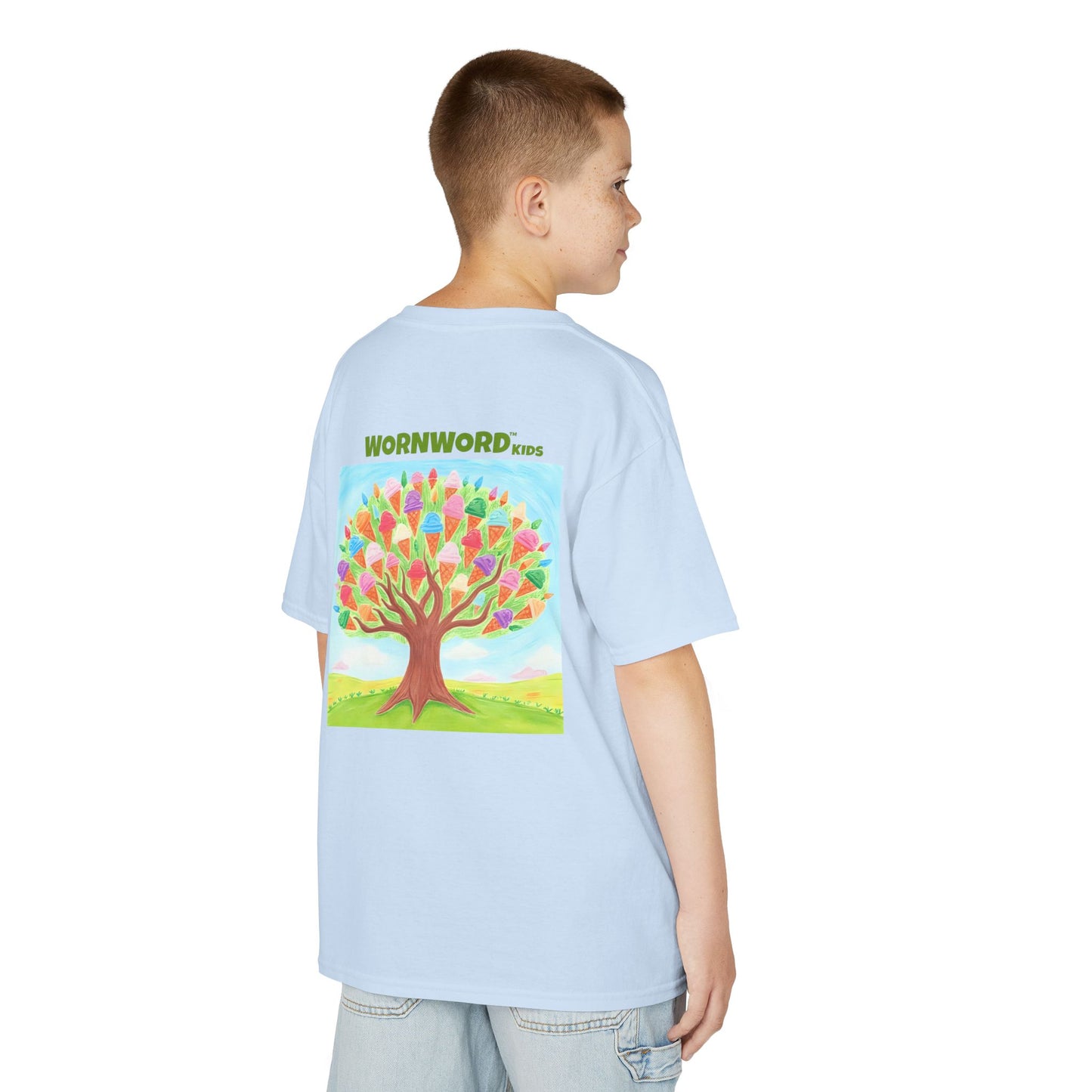 WORNWORD Kids Mid-Weight Tee - Ice-Cream Tree “Sweet Dreams Grow Here!”