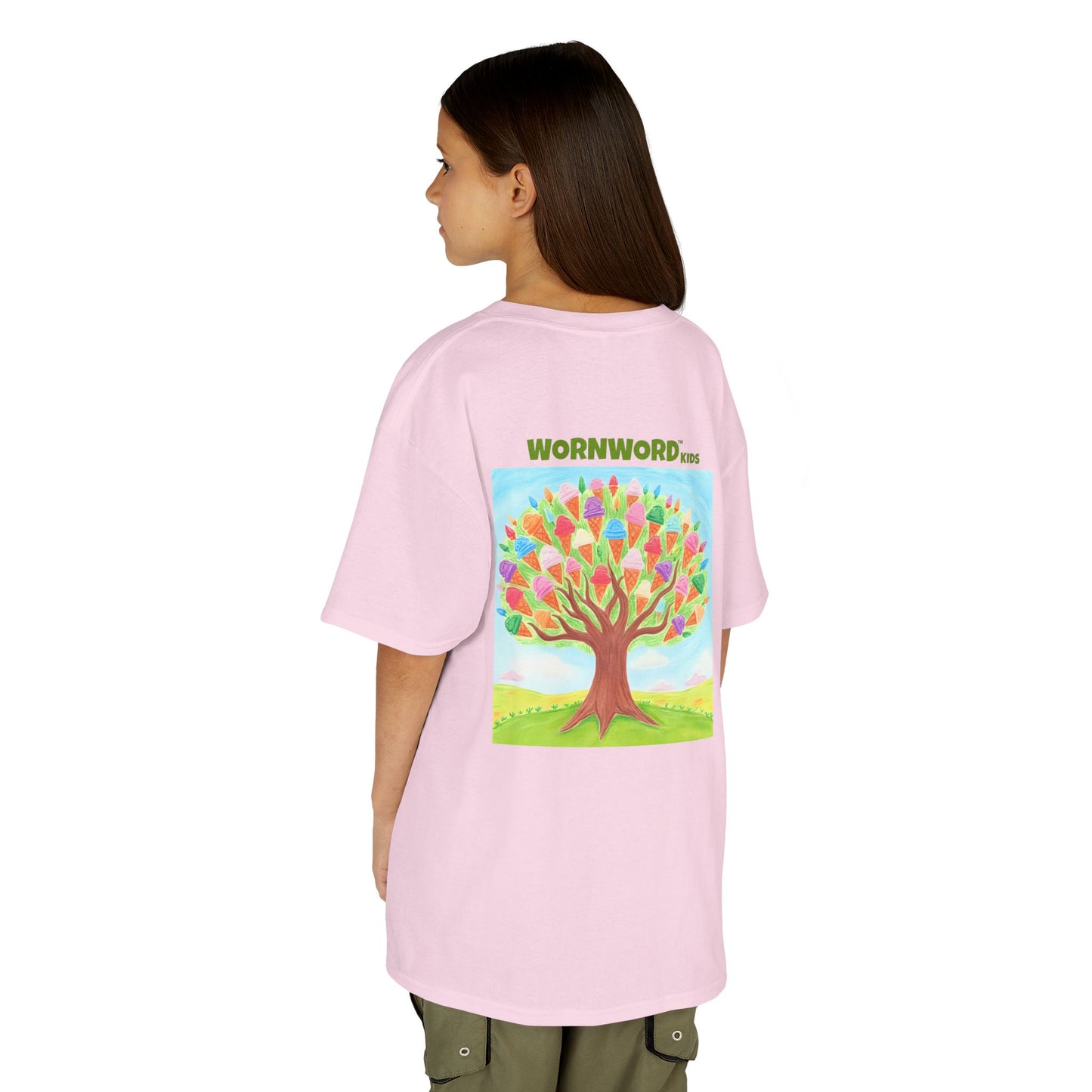 WORNWORD Kids Mid-Weight Tee - Ice-Cream Tree “Sweet Dreams Grow Here!”