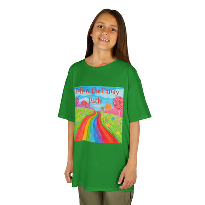 WORNWORD Kids Mid-Weight Tee - Rainbow Road “Follow the Candy Path!”