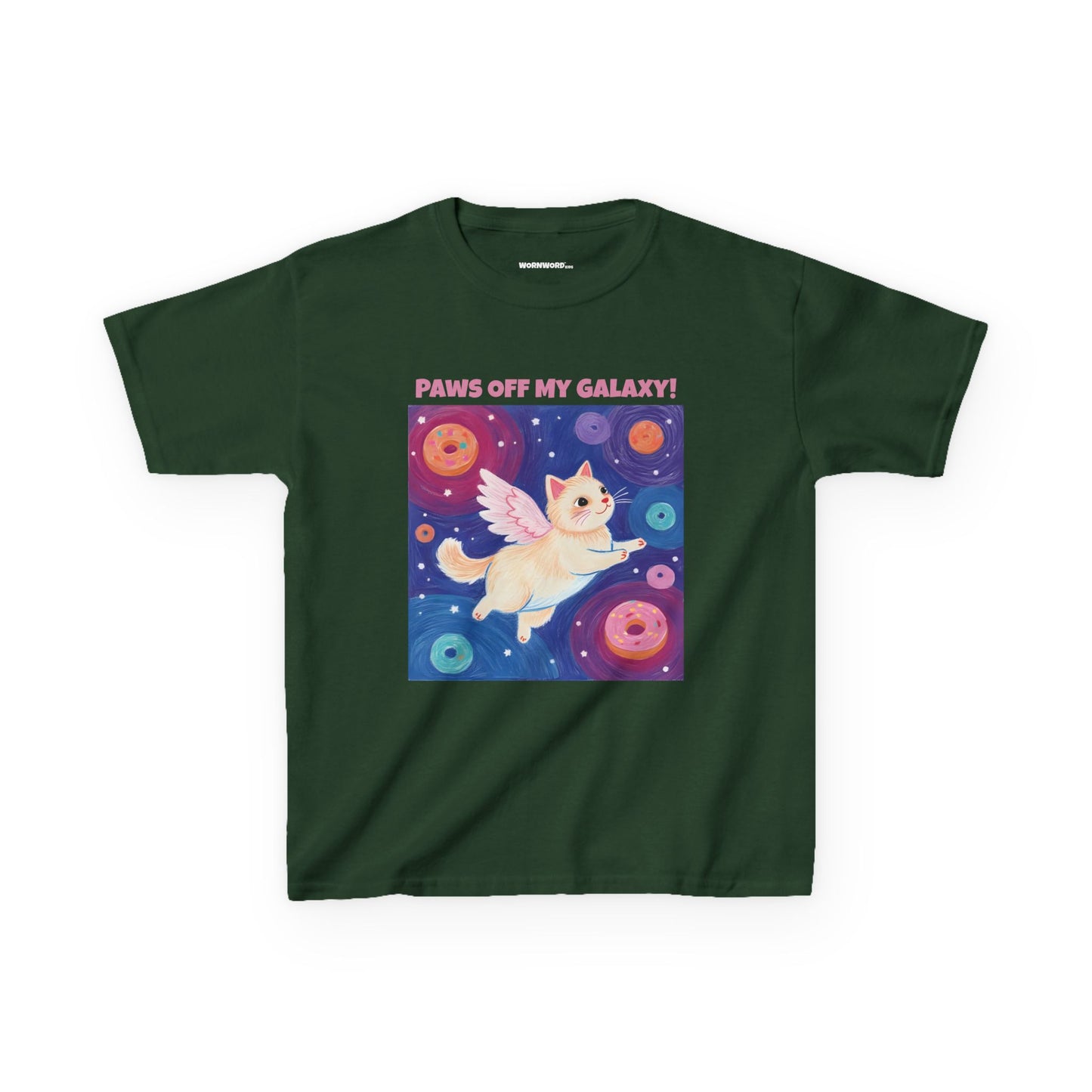 WORNWORD Kids Mid-Weight Tee - Cat Lovers "Paws Off My Galaxy!"