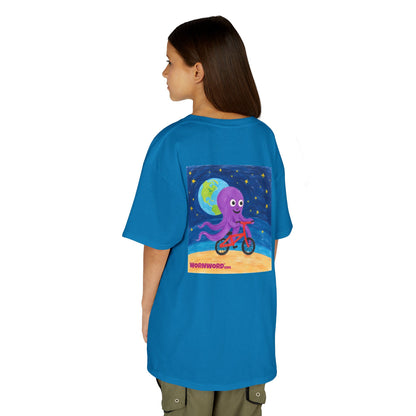 WORNWORD Kids Mid-Weight Tee - Octopus "Ride the Moon. Rule the Waves!"