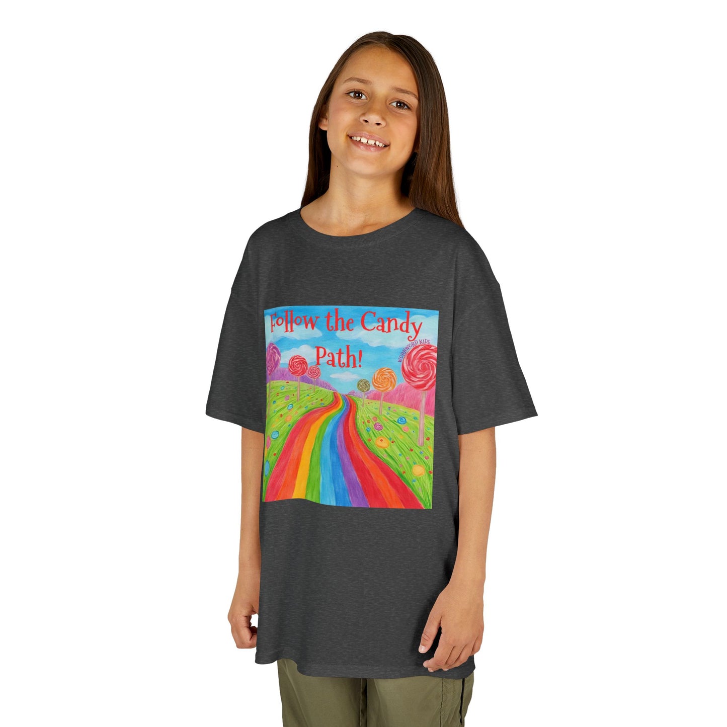 WORNWORD Kids Mid-Weight Tee - Rainbow Road “Follow the Candy Path!”