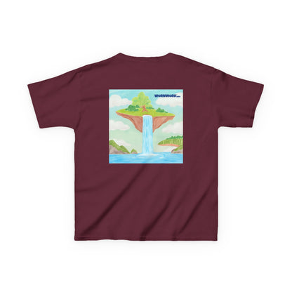 WORNWORD Kids Mid-Weight Tee - Waterfall Islands “Sky’s the Splash Limit!”