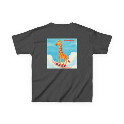 WORNWORD Kids Mid-Weight Tee - Giraffe "Roll High. Dream Bright!"