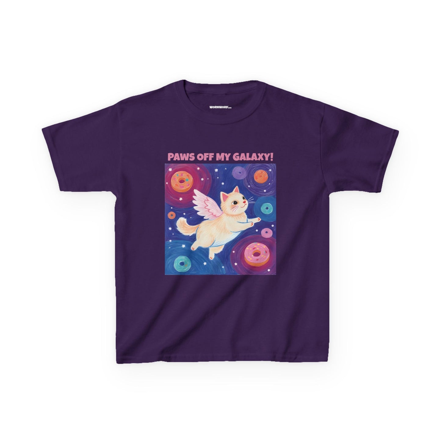 WORNWORD Kids Mid-Weight Tee - Cat Lovers "Paws Off My Galaxy!"