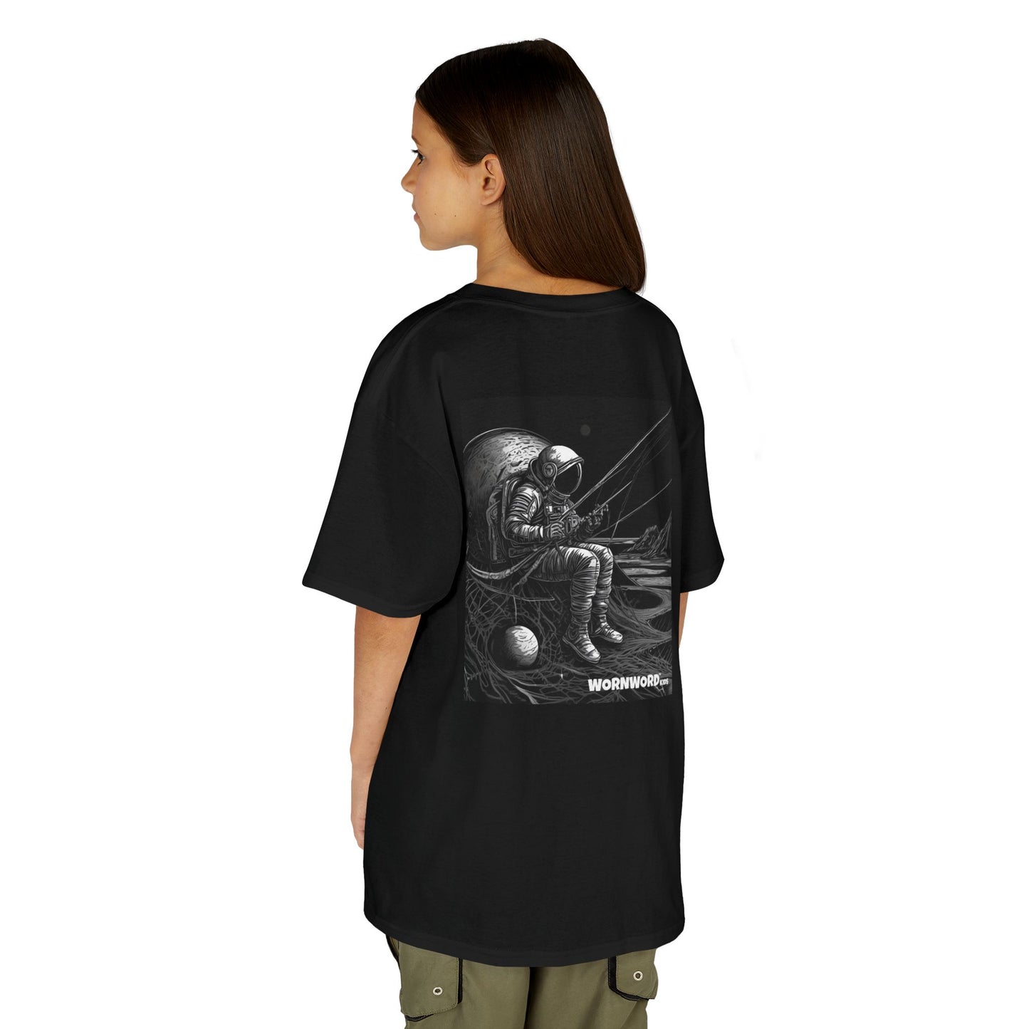 WORNWORD Kids™ Youth Mid-Weight Tee - Astronaut "Hooked on the Universe!