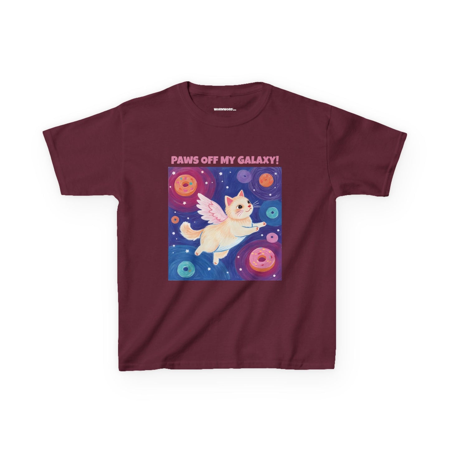 WORNWORD Kids Mid-Weight Tee - Cat Lovers "Paws Off My Galaxy!"