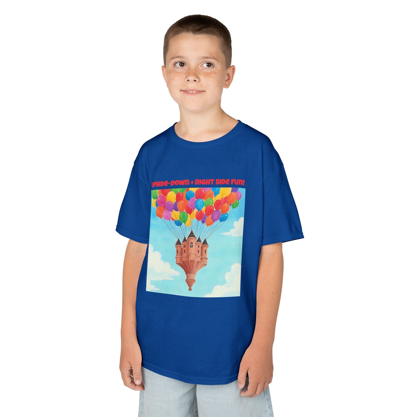 WORNWORD Kids Mid-Weight Tee - Floating Castle “Upside-Down = Right Side Fun!”