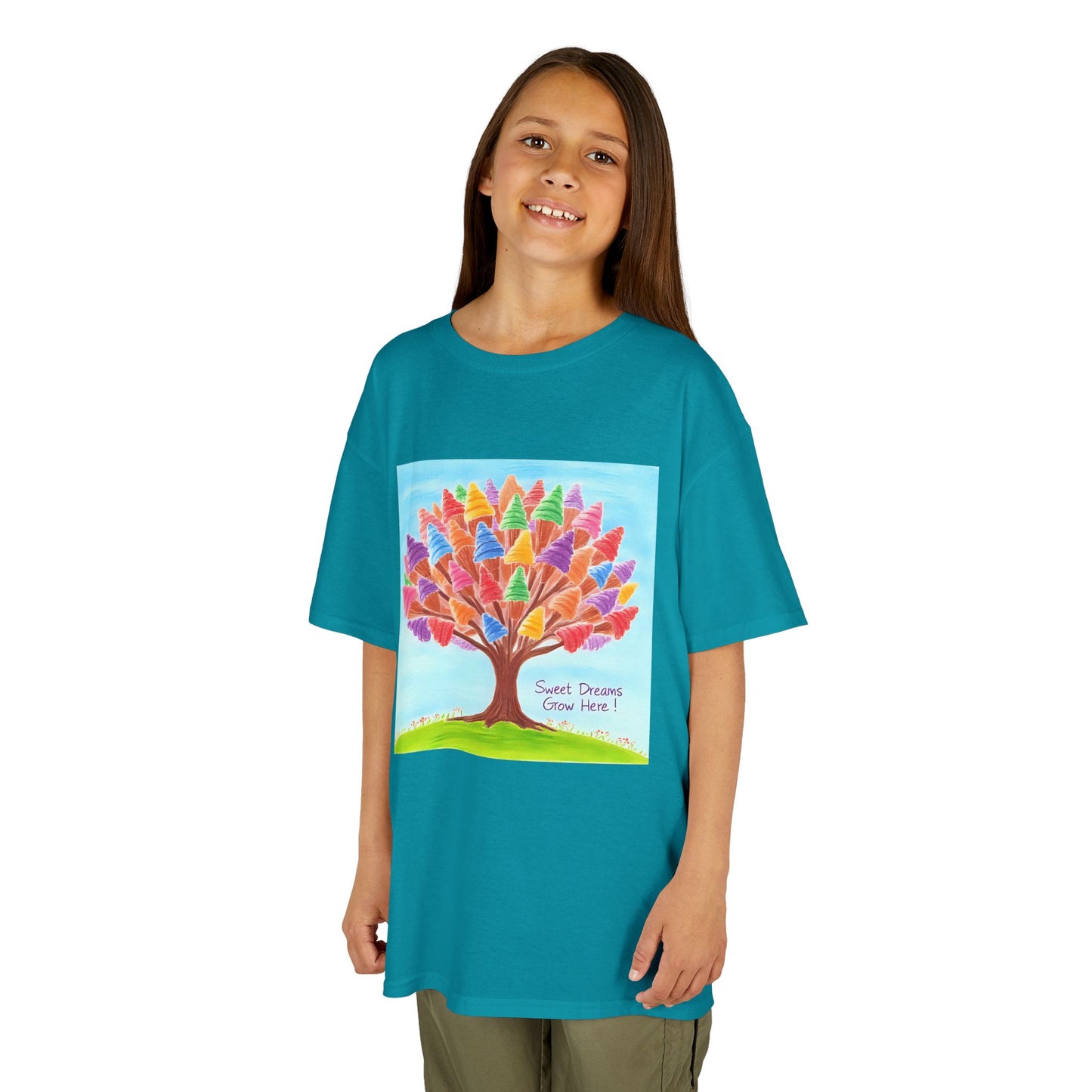 WORNWORD Kids Mid-Weight Tee - Ice-Cream Tree “Sweet Dreams Grow Here!”