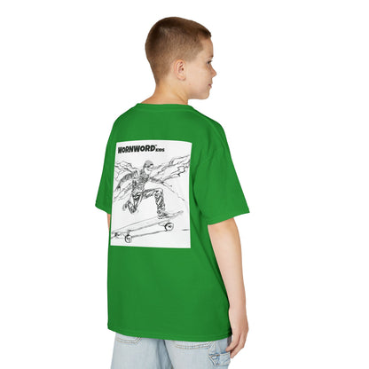 WORNWORD Kids™ Youth Mid-Weight Tee - Lightning Bolt "Charged Up and Rolling!"