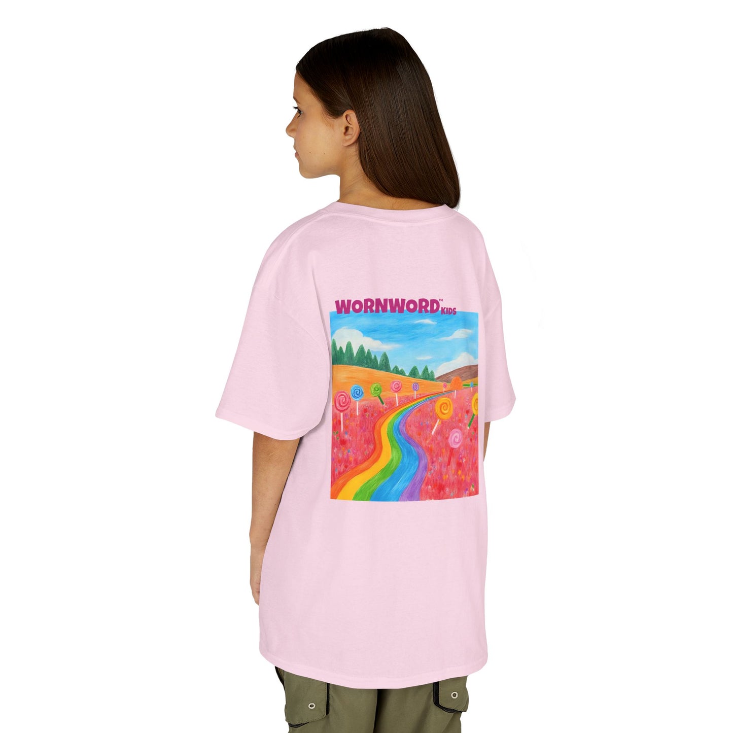 WORNWORD Kids Mid-Weight Tee - Rainbow Road “Follow the Candy Path!”