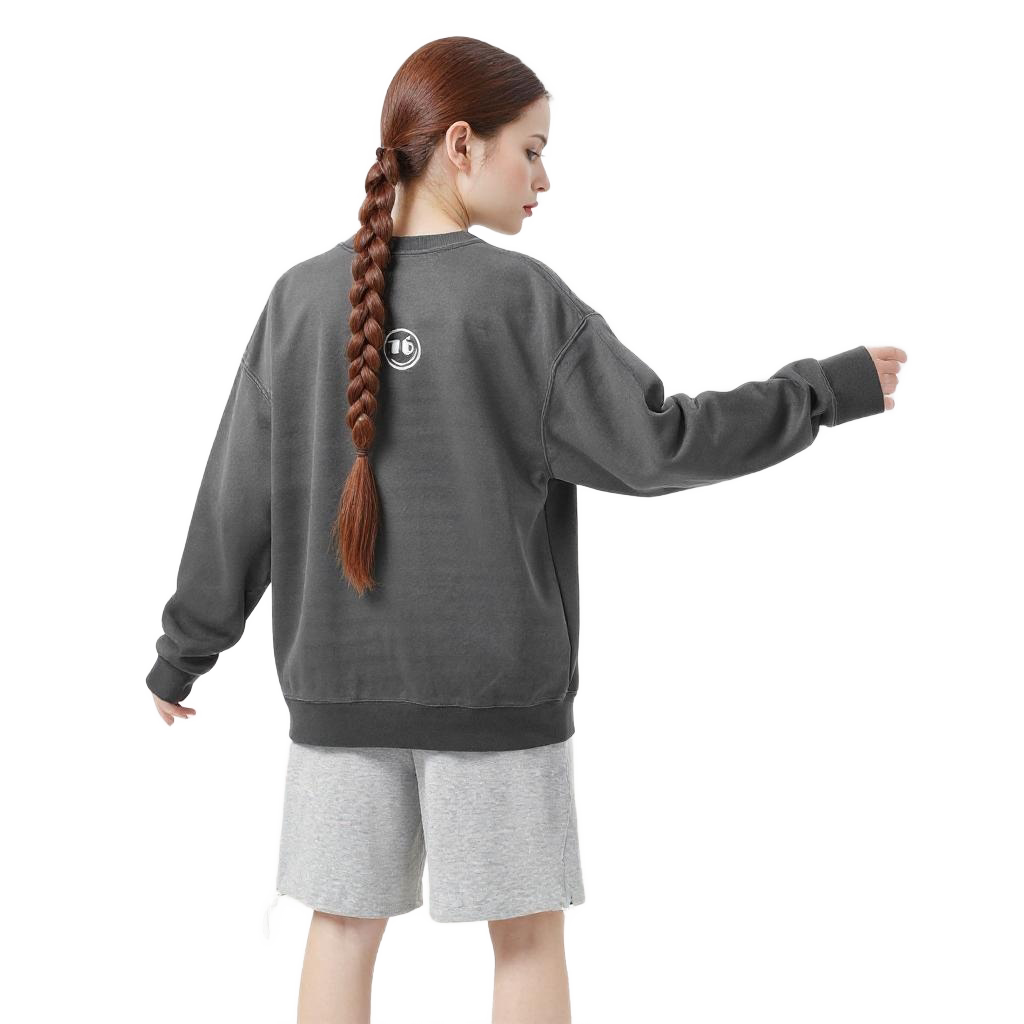 SIXTEENVIBE Lady Vintage Duo-Tone Gradient Heavyweight Sweatshirt