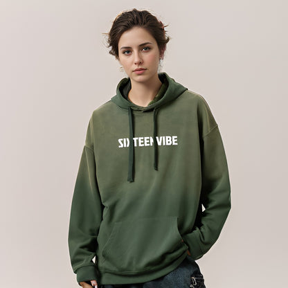 SIXTEENVIBE Lady Dip-Dyed Hoodie