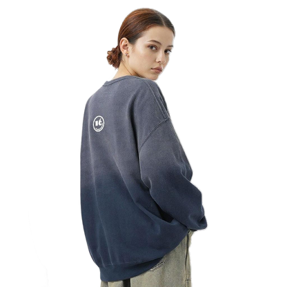 SIXTEENVIBE Lady Vintage Duo-Tone Gradient Heavyweight Sweatshirt