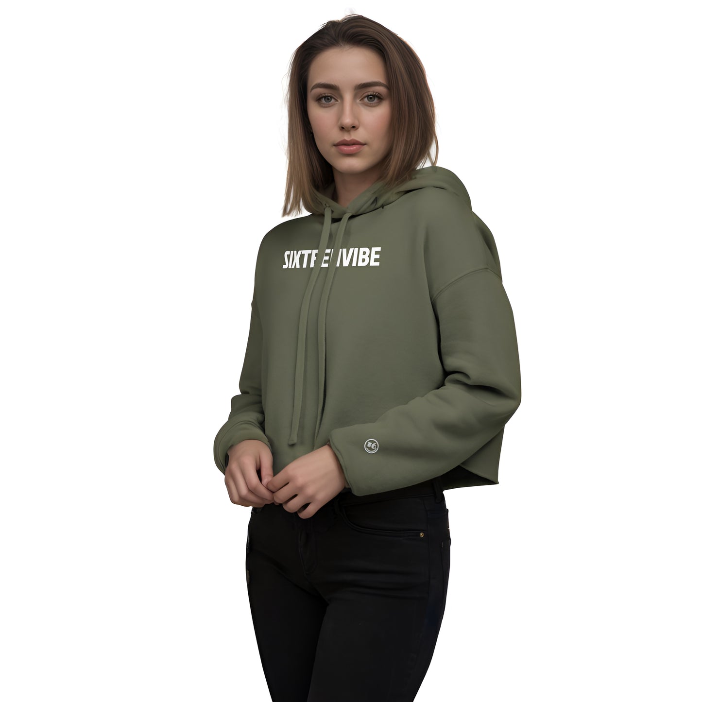 SIXTEENVIBE FemmeVibeZ™ Crop Hoodie
